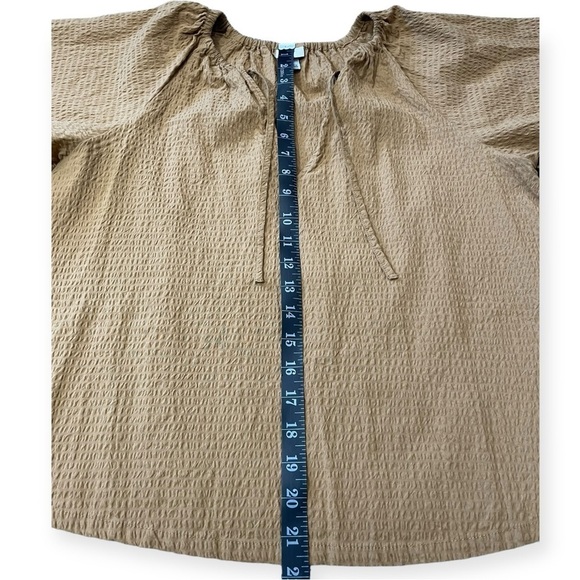 Mustard‎ Yellow Flutter Sleeve Blouse Small A new Day - Picture 6 of 6